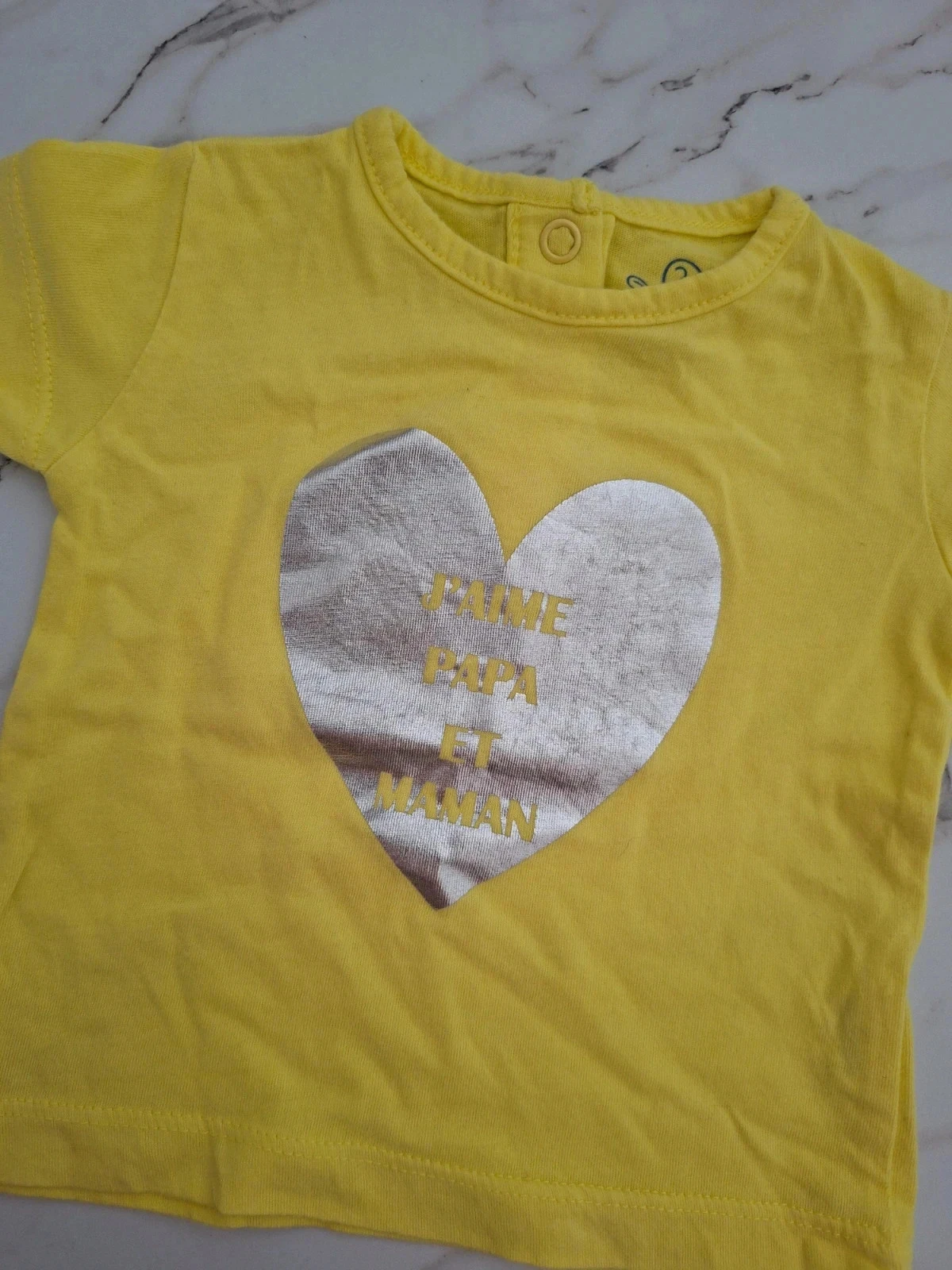 Tee-shirt papa et maman taille 3mois – photo 2